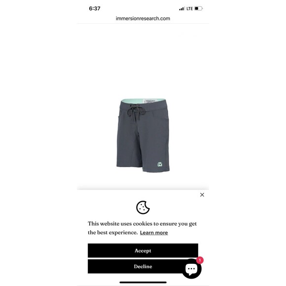 Womens Immersion Research Penstock Paddle / Water Board Shorts Size 14 - Picture 12 of 12